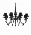 Black WHITE pendant light 8 bulbs