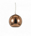 Copper pendant NEMO 1 bulb in metal
