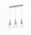 Suspension Chromée CONO 3 ampoules
