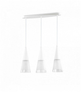 White CONO pendant light 3 bulbs