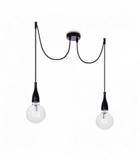 Sospensione MINIMAL nera 2 lampadine