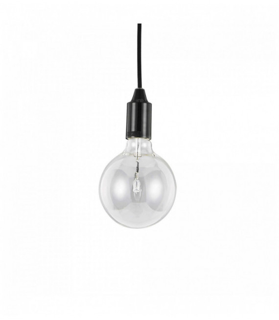 Black pendant light EDISON 1 bulb