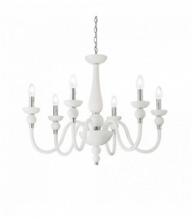 White DOGE pendant light 6 bulbs