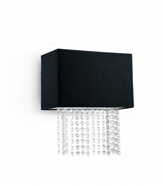 Aplique de cristal negro PHOENIX 2 bombillas
