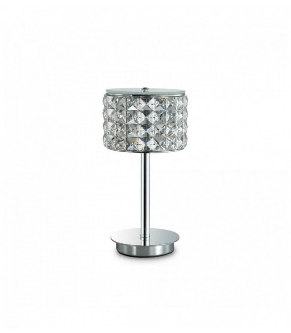 1-Licht Chrom Kristall ROMA Tischlampe