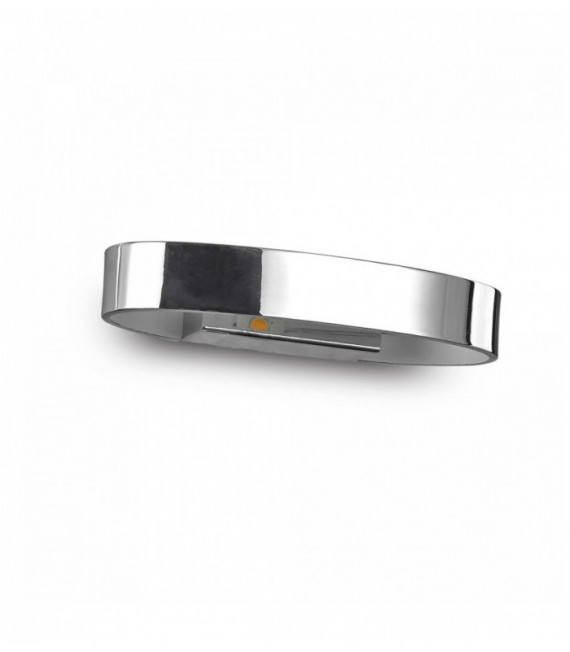 Aplique de pared cromado ZED 1 bombilla en metal