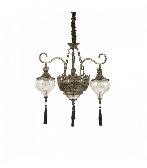 Sospensione marrone HAREM 5 lampadine