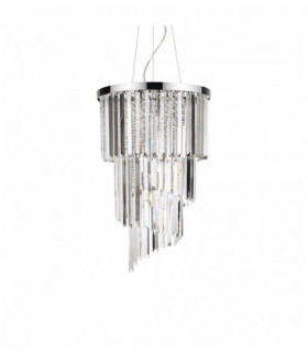 CARLTON crystal chrome pendant 8 lights
