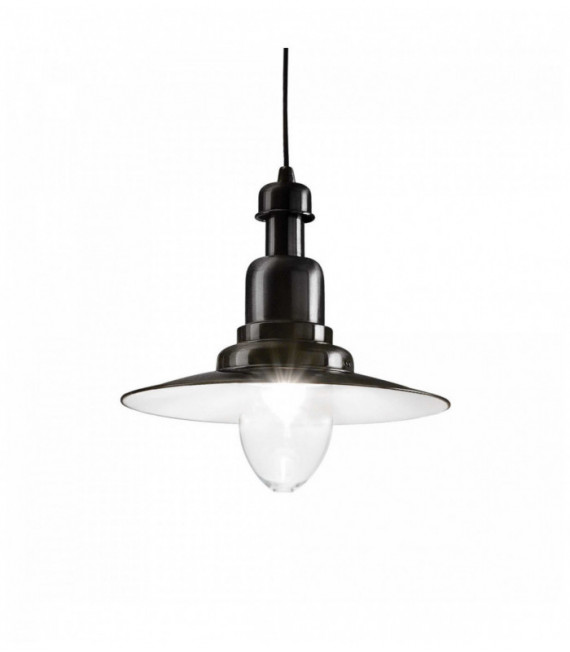 Black pendant lamp FIORDI 1 bulb