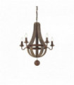 MILLENNIUM wood pendant light 5 bulbs