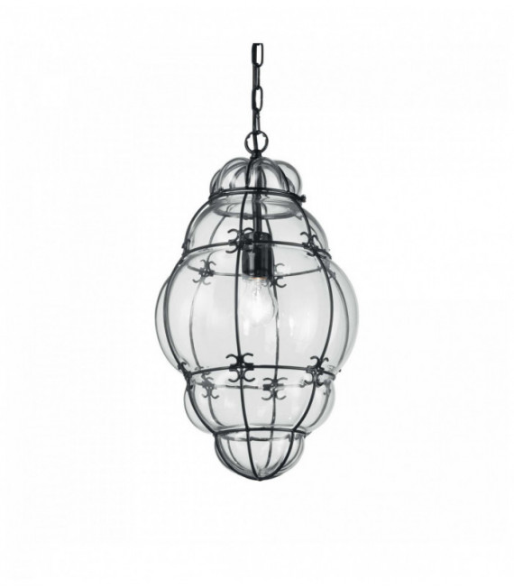 Suspension Noire ANFORA 1 ampoule en métal