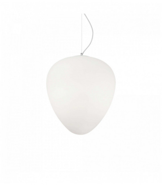 Suspension Blanche PALLADIO 1 ampoule Diamètre 70 Cm