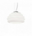 White pendant light KARMA 1 bulb Diameter 19 Cm