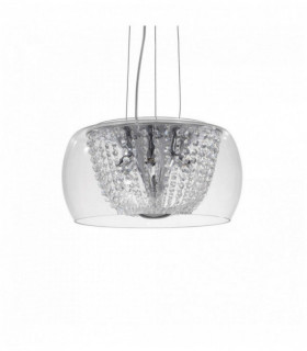 Suspension Chromée en cristal AUDIL-61 6 ampoules