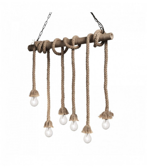 CANAPA Rope Pendant Lamp 6 bulbs