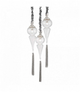 HAMMAM Silver Suspension 3 bombillas