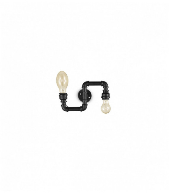 Applique murale Noire PLUMBER 2 ampoules