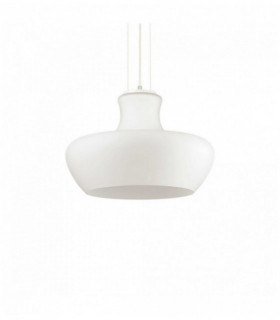 ALADINO Lampadario Bianco 1 Lampadina Diametro 32 Cm