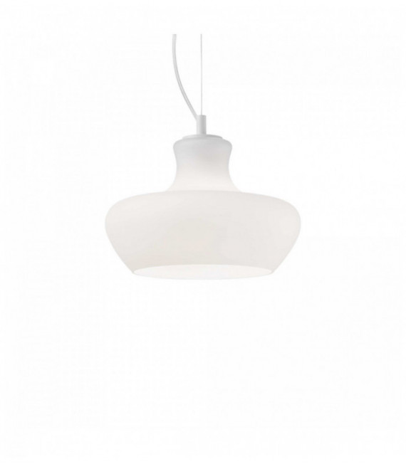 Suspension Blanche ALADINO 1 ampoule Diamètre 30 Cm