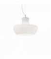 Suspension Blanche ALADINO 1 ampoule Diamètre 30 Cm