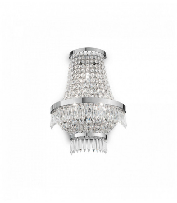 Applique murale Chromée en cristal CAESAR 3 ampoules