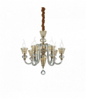 Suspension Dorée STRAUSS 6 ampoules
