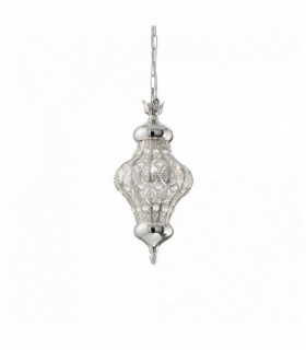 Suspension Argentée NAWA 1 ampoule Diamètre 30 Cm