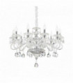 Transparent pendant in crystal NEGRESCO 10 bulbs