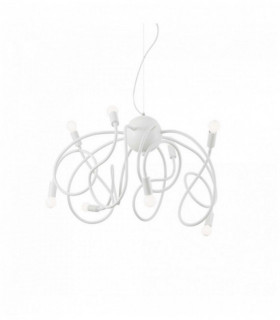 Lampada a sospensione MULTIFLEX bianca 8 lampadine
