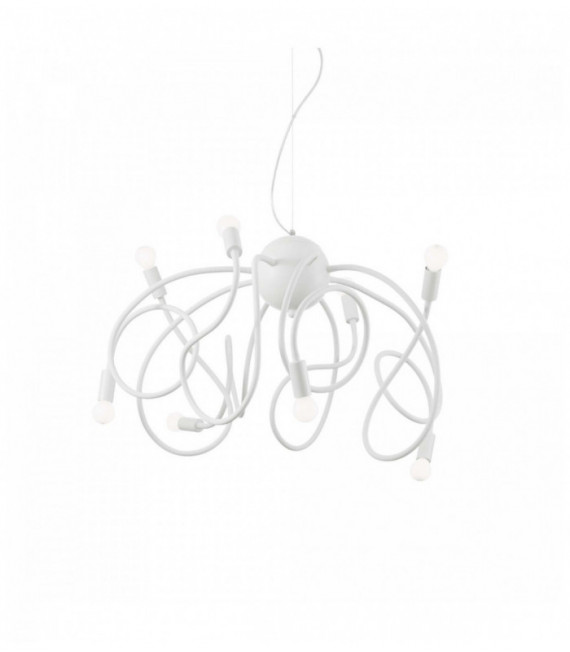 White MULTIFLEX pendant light 8 bulbs