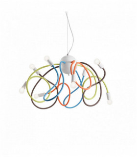Lampada a sospensione MULTIFLEX multicolore 8 lampadine