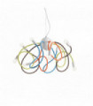 Multicolor MULTIFLEX pendant light 8 bulbs
