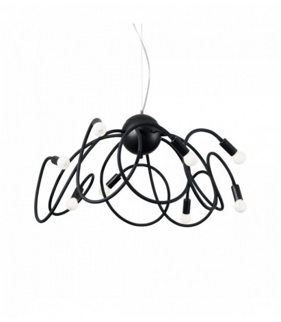 Lampadario MULTIFLEX nero 8 lampadine