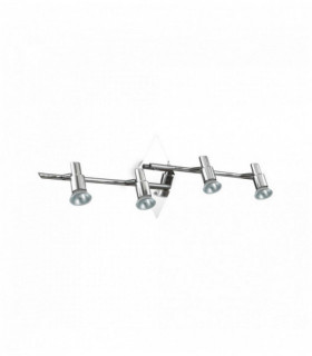 Chrome SLEM ceiling light 4 bulbs