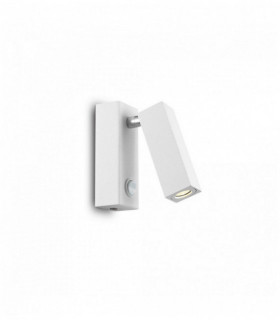 Weiße Wandleuchte SEITE 1 Glühlampe Durchmesser 100 cm