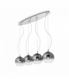DISCOVERY FADE Chrome Suspensión 4 focos