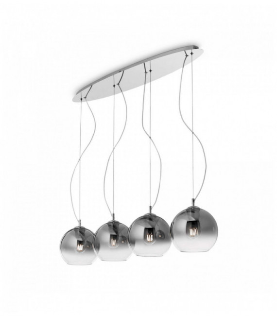 Suspension Chromée DISCOVERY FADE 4 ampoules