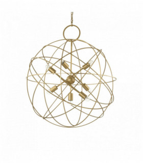 Lampadario dorato KONSE 7 lampadine