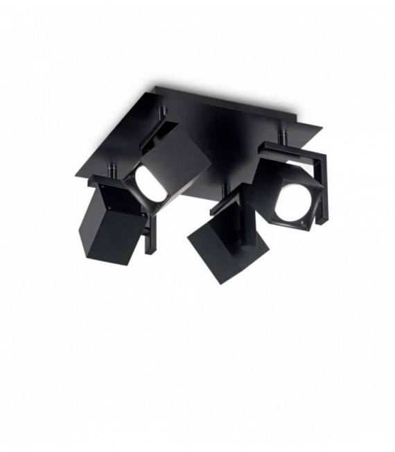 Plafón MOUSE 4 focos negro