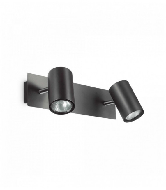 Lampada da parete nera SPOT 2 lampadine