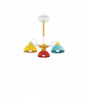 Plafoniera multicolore TITTI 3 lampadine