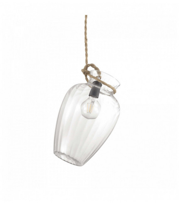 Suspension Transparente POTTY 1 ampoule en verre