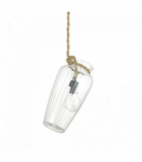 Design pendant lamp Transparent POTTY 1 bulb