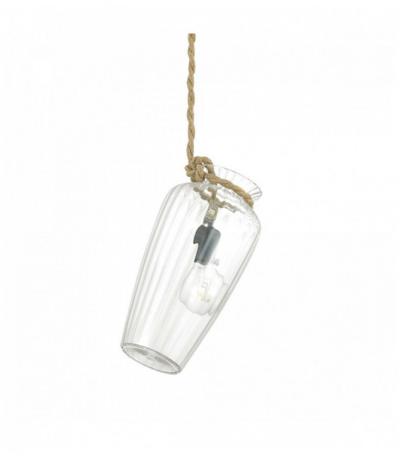 Lampada a sospensione design trasparente POTTY 1 lampadina