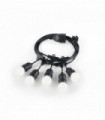 FIESTA black pendant light 5 bulbs
