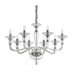 Sospensione trasparente DANIELI 8 lampadine