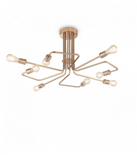 Plafonnier Laiton antique TRIUMPH 8 ampoules