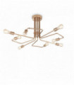 TRIUMPH antique brass ceiling light 8 bulbs