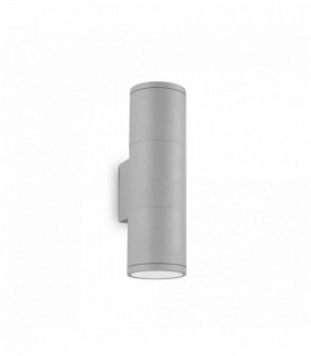 Applique grigia GUN 2 lampadine in alluminio