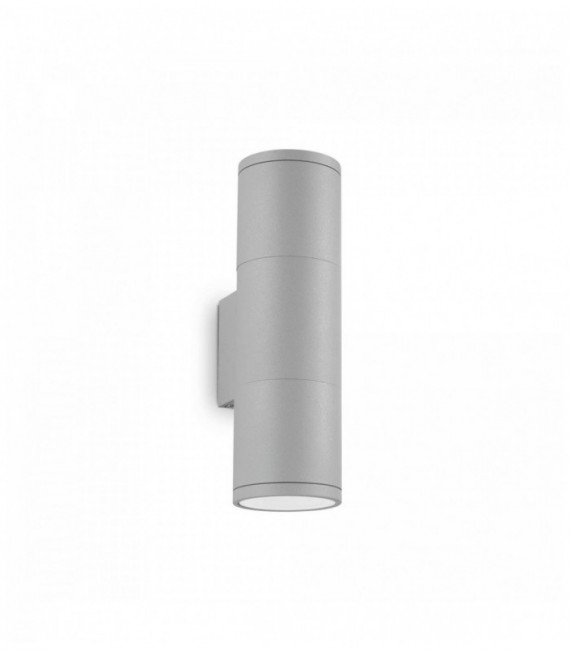 Aplique gris GUN 2 bombillas de aluminio